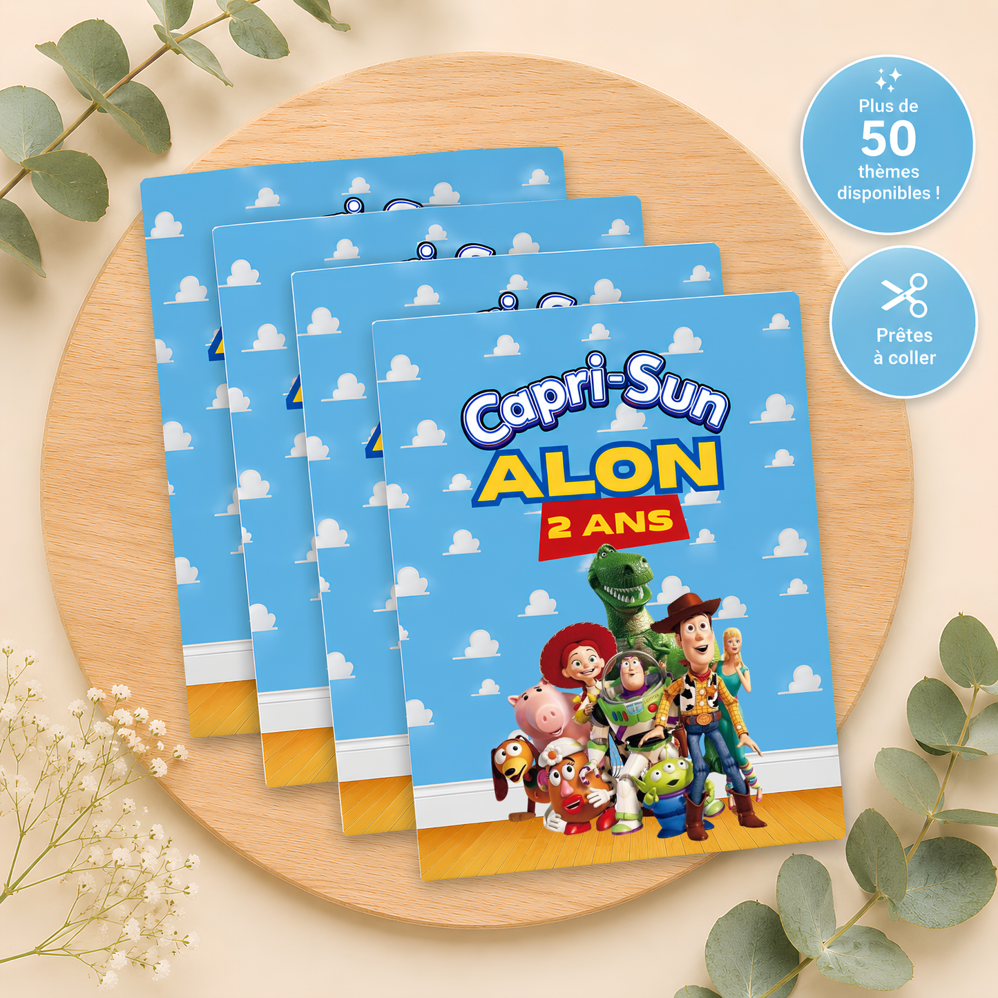Étiquettes Capri-Sun Personnalisées (Lot de 5)