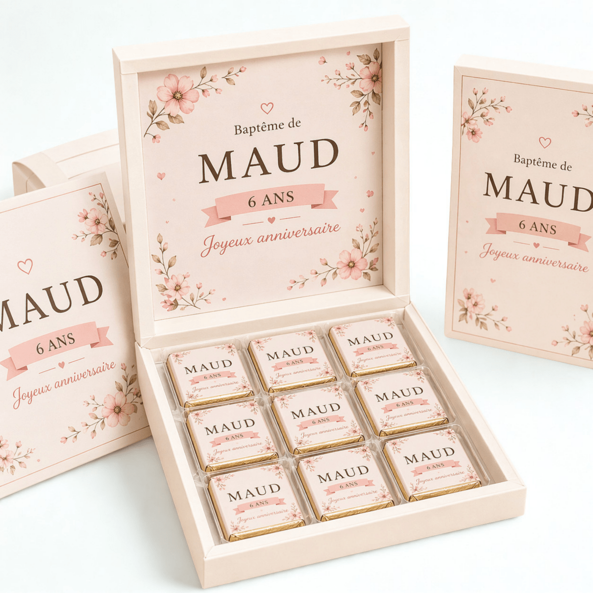 Boîte de chocolats ( lot de 9 ou 18 ) - Créa'Goûter - 