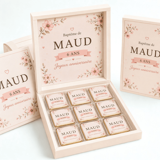Boîte de chocolats ( lot de 9 ou 18 ) - Créa'Goûter - 