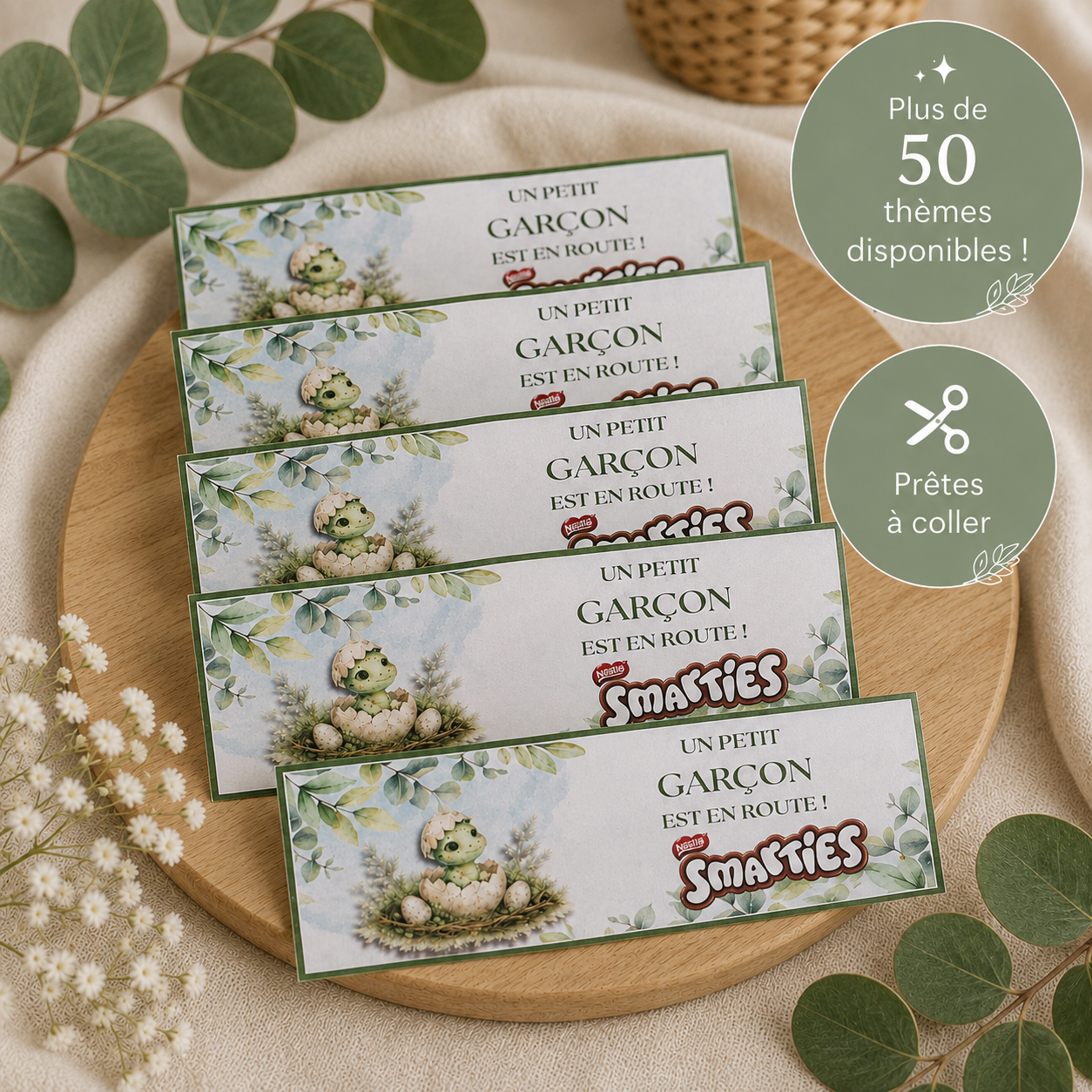 Étiquettes Smarties Personnalisées (Lot de 5)