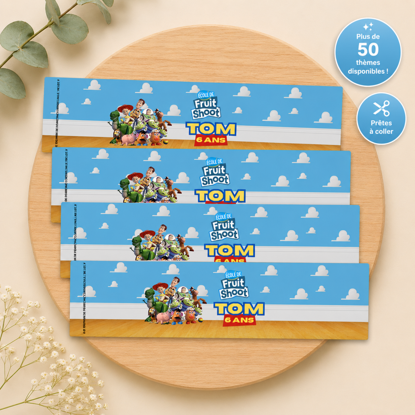Étiquettes Fruit Shoot Personnalisées (Lot de 5)