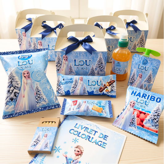 Pack Gourmand Anniversaire Personnalisé Premium – Pour 5 à 20 Enfants