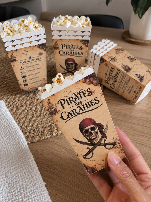 Boîte Pop-Corn Personnalisée – Décoration Cinéma Anniversaire Enfant