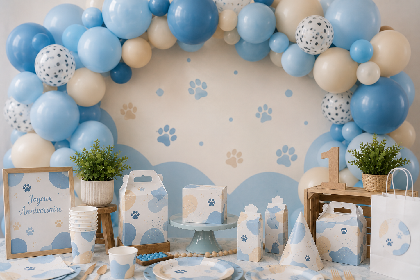 Thème Petit Chiot Bleu
