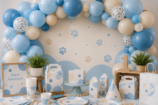 Thème Petit Chiot Bleu