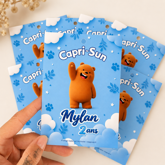 Étiquettes Capri-Sun Personnalisées (Lot de 5)