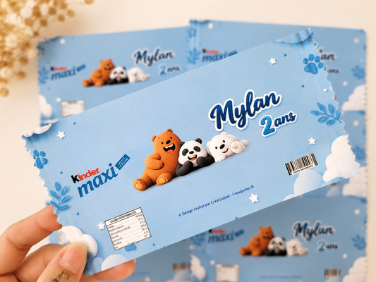 Étiquettes Kinder Maxi Personnalisées (Lot de 5)